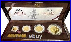 2006 Gold & Silver China Panda Lunar Prestige 4 Coin Set 1.85 Oz Gold Box & Coa 2006 Gold & Silver China Panda Lunar Prestige 4 Coin Set 1.85 Oz Gold Box & Coa