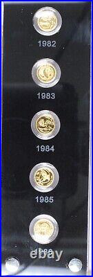 2007 25-Coin Proof Gold panda 15 Yuan 25th Anniversary Commemorative Set