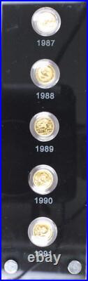 2007 25-Coin Proof Gold panda 15 Yuan 25th Anniversary Commemorative Set