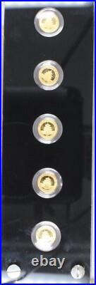 2007 25-Coin Proof Gold panda 15 Yuan 25th Anniversary Commemorative Set