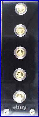 2007 25-Coin Proof Gold panda 15 Yuan 25th Anniversary Commemorative Set