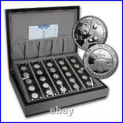2007 China 25-Coin Silver 25th Anniv Panda Proof Set SKU#23868