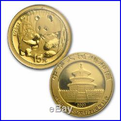 2007 China 25-Münzen Gold Panda Set (25. Jahrestag)-2007 China 25-Coin Gold Panda