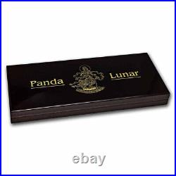 2007 China 4-Coin Bimetallic Panda/Pig Lunar Prestige Proof Set