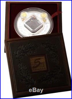 2007 Gold panda coin 5th Anni ShangHai Gold Coin Inc Silver Medal Crystal Set
