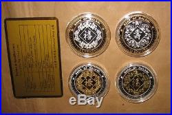 2007 MALAWI year of PIG(Gilded & Silver)$10 K PROOF(PP) 4 coins set with COA