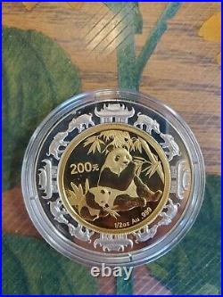 2007 RARE 1000 MINTAGE PROOF Panda Lunar 4 coins set, bi metal gold and silver