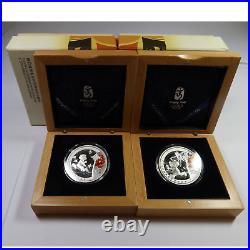 2008 Beijing China XXIX Olympic 4 COIN SILVER PROOF Series 1 Set Box COA #49406P