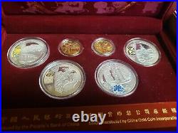 2008 Beijing Olympic Commemorative Gold and Silver Series 6 Coin Set Box and COA