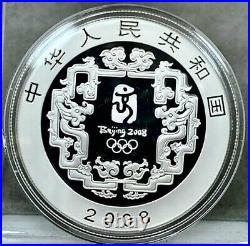 2008 Beijing Olympic Games 4 Coin Silver Proof 10 Yuan Set Series III Ogp & Coa