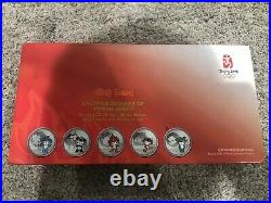 2008 Beijing Olympic Games 5 Coin Silver Set China (DFP #91 2/25)