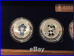 2008 Beijing Olympic Games Mascots Collection Silver Proof Coin Boxed 1 oz Set