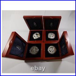 2008 Beijing Olympics 1 oz Silver Proof Colorized 4 Coin 10 Yuan Set #70081Q