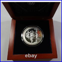 2008 Beijing Olympics 1 oz Silver Proof Colorized 4 Coin 10 Yuan Set #70081Q