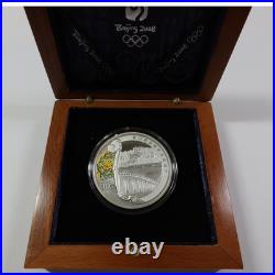 2008 Beijing Olympics 1 oz Silver Proof Colorized 4 Coin 10 Yuan Set #70083Q