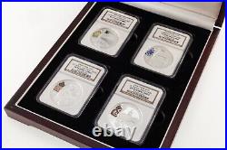2008 Beijing Olympics 4 Coin Silver Set Series II 2 NGC PF70 with Box