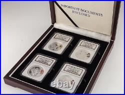 2008 Beijing Olympics 4 Coin Silver Set Series III 3 NGC PF70 with Box and CoA