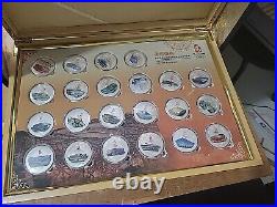 2008 Beijing Olympics Commemorative 22 Silver Coins Set 999 Silver, Original Box 2008 Beijing Olympics Commemorative 22 Silver Coins Set 999 Silver, Original Box