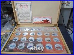 2008 Beijing Olympics Commemorative 22 Silver Coins Set 999 Silver, Original Box 2008 Beijing Olympics Commemorative 22 Silver Coins Set 999 Silver, Original Box