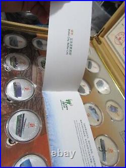 2008 Beijing Olympics Commemorative 22 Silver Coins Set 999 Silver, Original Box 2008 Beijing Olympics Commemorative 22 Silver Coins Set 999 Silver, Original Box