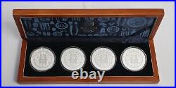 2008 Beijing Olympics Series. 4 Silver Coin Set With Box & Certificate 999.9%