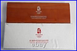 2008 Beijing Olympics Series. 4 Silver Coin Set With Box & Certificate 999.9%