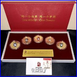 2008 Beijing Summer Olympic Games Mascot Gold Coins Commemorative Medallion Set
