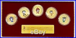 2008 Beijing Summer Olympic Games Mascot Gold Coins Commemorative Medallion Set