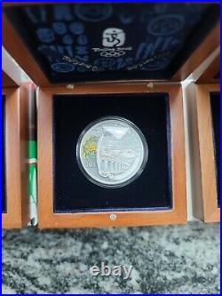 2008 China Beijing Olympic 99.9% 1oz Silver 3 Coin Proof Set