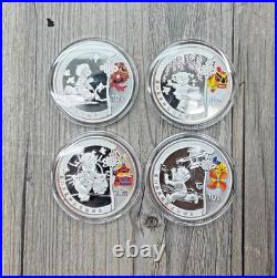 2008 China Beijing Olympics 10 Yuan 1oz. 999 Silver Colorized Proof 4 Coin Set