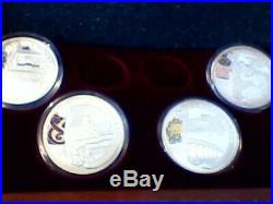 2008 China Beijing Olympics 4 10 Yuan 1 oz Silver Coins Set 2 NewithUnc Withbox only
