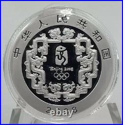 2008 China/Beijing Sumer Olympic Silver Proof 4-Pcs Set In Original Box & COA