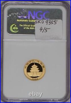 2008 Gold Panda 5-Coin Set NGC MS69