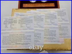 2008 Official China Beijing Olympic Coins 2/3 oz Gold & 4 oz Silver Set