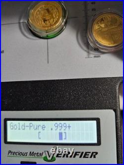 2008 Official China Beijing Olympic Coins 2/3 oz Gold & 4 oz Silver Set