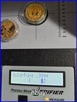 2008 Official China Beijing Olympic Coins 2/3 oz Gold & 4 oz Silver Set