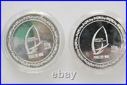 2008 Qing Diao CHINA Chinese Sailing City Silver 999 50G Each Two Coin Set w Box