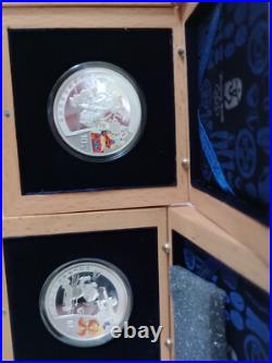 2008 beijing olympic SILVER COINS SET IF FOUR