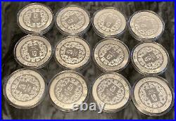 2008 beijing olympic game 12 PCs 1 Oz silver coins set with coins only
