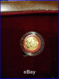 2008 set 1oz Silver and 1/10 oz Gold Panda Coin Set in box set