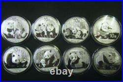 2009 2010 2011 2012 2013 2014 2015 2016 Chinese 1oz Silver Panda coin set 2009 2010 2011 2012 2013 2014 2015 2016 Chinese 1oz Silver Panda coin set
