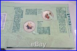 2009 China Outlaws of the Marsh 10 Yuan Proof Silver 2 Colorized Coin Set