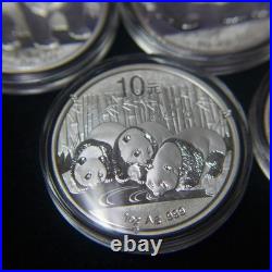 2010, 2011, 2012, 2013, 2014, (5) Chinese 1oz Silver Panda coins set in Capsules 2010, 2011, 2012, 2013, 2014, (5) Chinese 1oz Silver Panda coins set in Capsules
