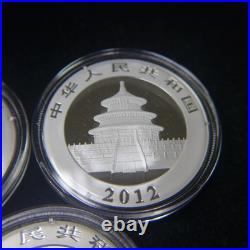 2010, 2011, 2012, 2013, 2014, (5) Chinese 1oz Silver Panda coins set in Capsules 2010, 2011, 2012, 2013, 2014, (5) Chinese 1oz Silver Panda coins set in Capsules