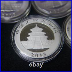 2010, 2011, 2012, 2013, 2014, (5) Chinese 1oz Silver Panda coins set in Capsules 2010, 2011, 2012, 2013, 2014, (5) Chinese 1oz Silver Panda coins set in Capsules