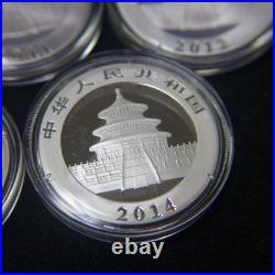 2010, 2011, 2012, 2013, 2014, (5) Chinese 1oz Silver Panda coins set in Capsules 2010, 2011, 2012, 2013, 2014, (5) Chinese 1oz Silver Panda coins set in Capsules