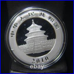 2010, 2011, 2012, 2013, (4) Chinese 1oz Silver Panda coins set in Capsules