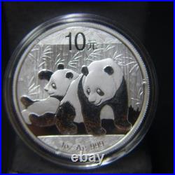 2010, 2011, 2012, 2013, (4) Chinese 1oz Silver Panda coins set in Capsules