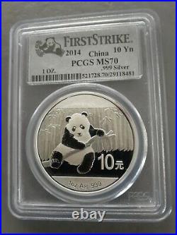 2010-2020 China 10y. 999 Silver Panda Complete 11 Coin Set (all Ms 70)