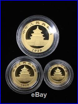 2010 CHINA PANDA GOLD & LUNAR PREMIUM SET with BOX & COA 150 / 500 1.9 oz GOLD